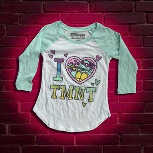 TEENAGE MUTANT NINJA TURTLES Girls Baseball Tee Size 6/6x NEW NWOT